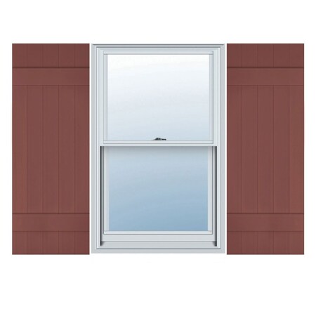 Ekena Millwork Lifetime Vinyl, 5 Board Joined (2 Batten), Board-n-Batten Shutters, w/Shutter-Loks, LJ5C17X03400RD LJ5C17X03400RD